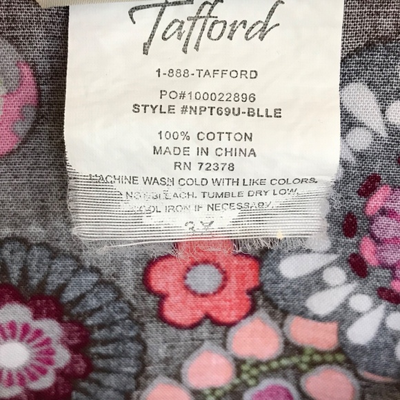 TAFFORD Scrub Top 100% Cotton Floral V-Neck Short Sleeve Women’s Plus Size 3X - Picture 11 of 16